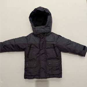 Free Country Toddler Black/Grey Puffer Jacket with Hoody Size 2T